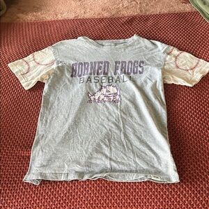 Horned Frogs Baseball Gray Men's Tee